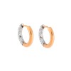 Σκουλαρίκια Γυναικεία SENZA, δίχρωμοι κρίκοι από Ατσάλι - SSD5695SGD