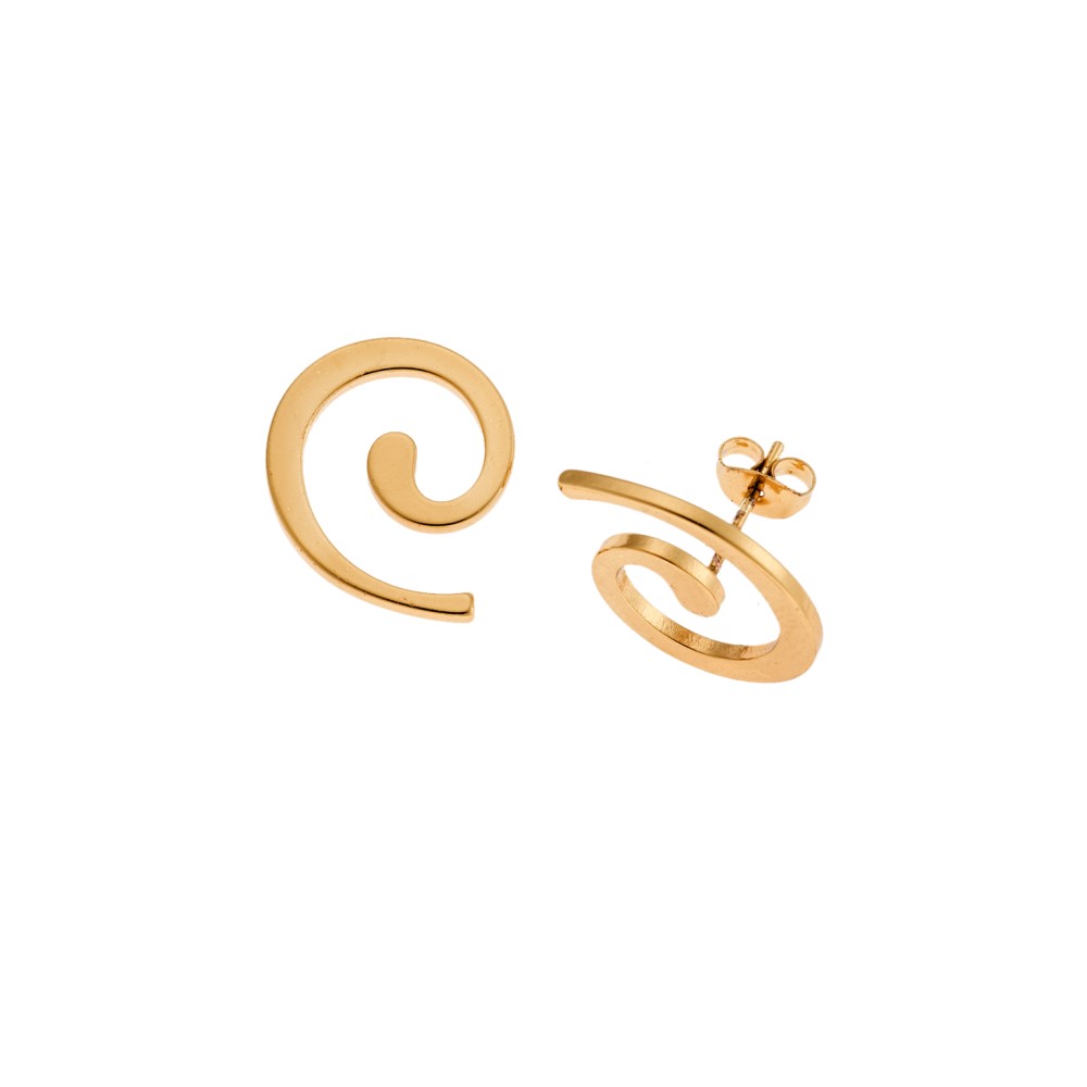 Σκουλαρίκια Γυναικεία SENZA Gold Plated Steel, σπείρα - SSD5728GD