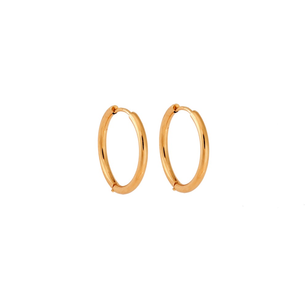 Σκουλαρίκια Γυναικεία SENZA Gold Plated Steel, κρικάκι 1.9 cm - SSD5735-1GD