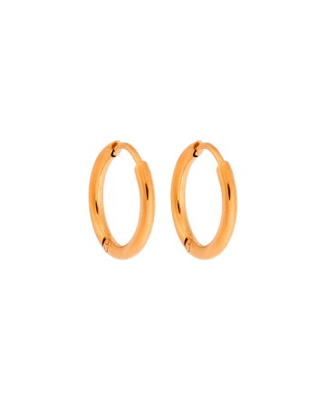 Σκουλαρίκια Γυναικεία SENZA Gold Plated Steel, κρικάκι 1.5 cm - SSD5735GD