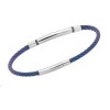 Βραχιόλι Senza Men's Silver & Blue Stainless Steel Bracelet - SSD5750BL