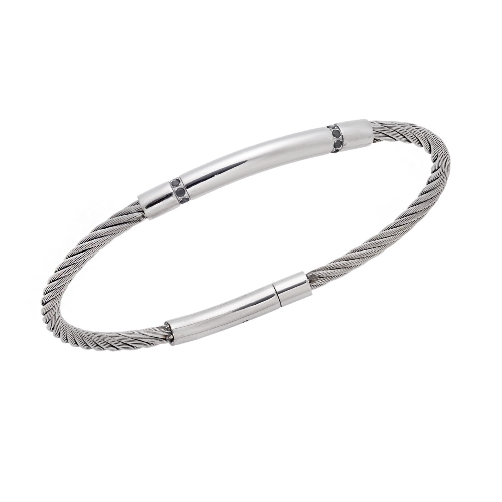 Βραχιόλι Senza Men's Silver Stainless Steel Bracelet - SSD5750SR