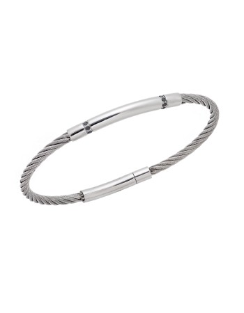 Βραχιόλι Senza Men's Silver Stainless Steel Bracelet - SSD5750SR