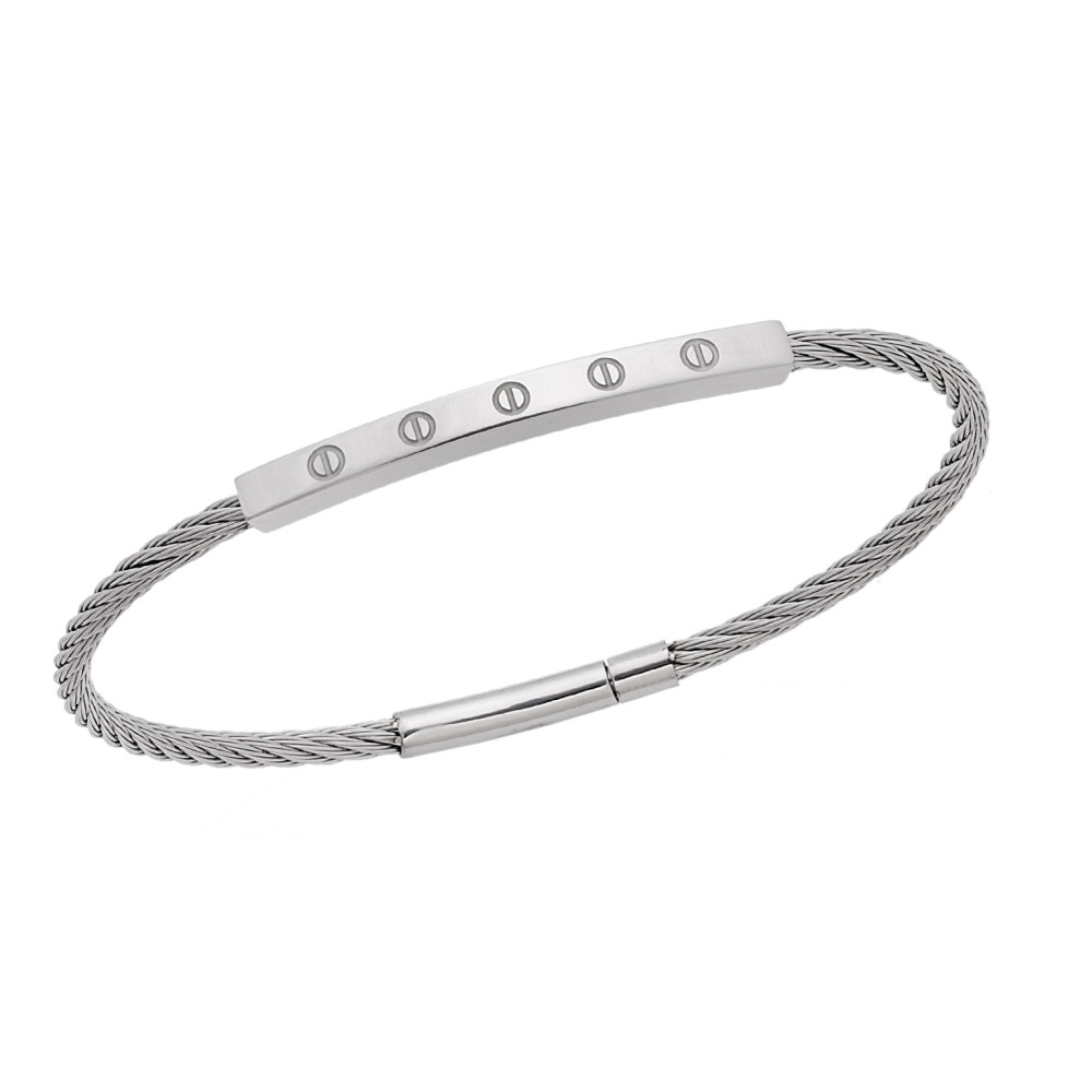 Βραχιόλι Senza Men's Steel Silver Stainless Steel Bracelet - SSD5751SR