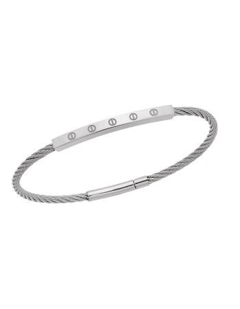 Βραχιόλι Senza Men's Steel Silver Stainless Steel Bracelet - SSD5751SR