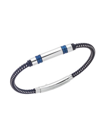 Βραχιόλι Senza Men's Steel, με Μπλε στοιχεία - SSD5773