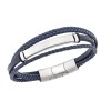 Βραχιόλι Senza Men's Steel Blue Leather Strap - SSD5775SBL