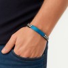 Βραχιόλι Senza Men's Steel, με μπλε ταυτότητα - SSD5835SBL