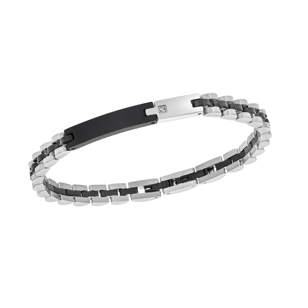 Βραχιόλι Senza Men's Black Stainless Steel - SSD5950SBK