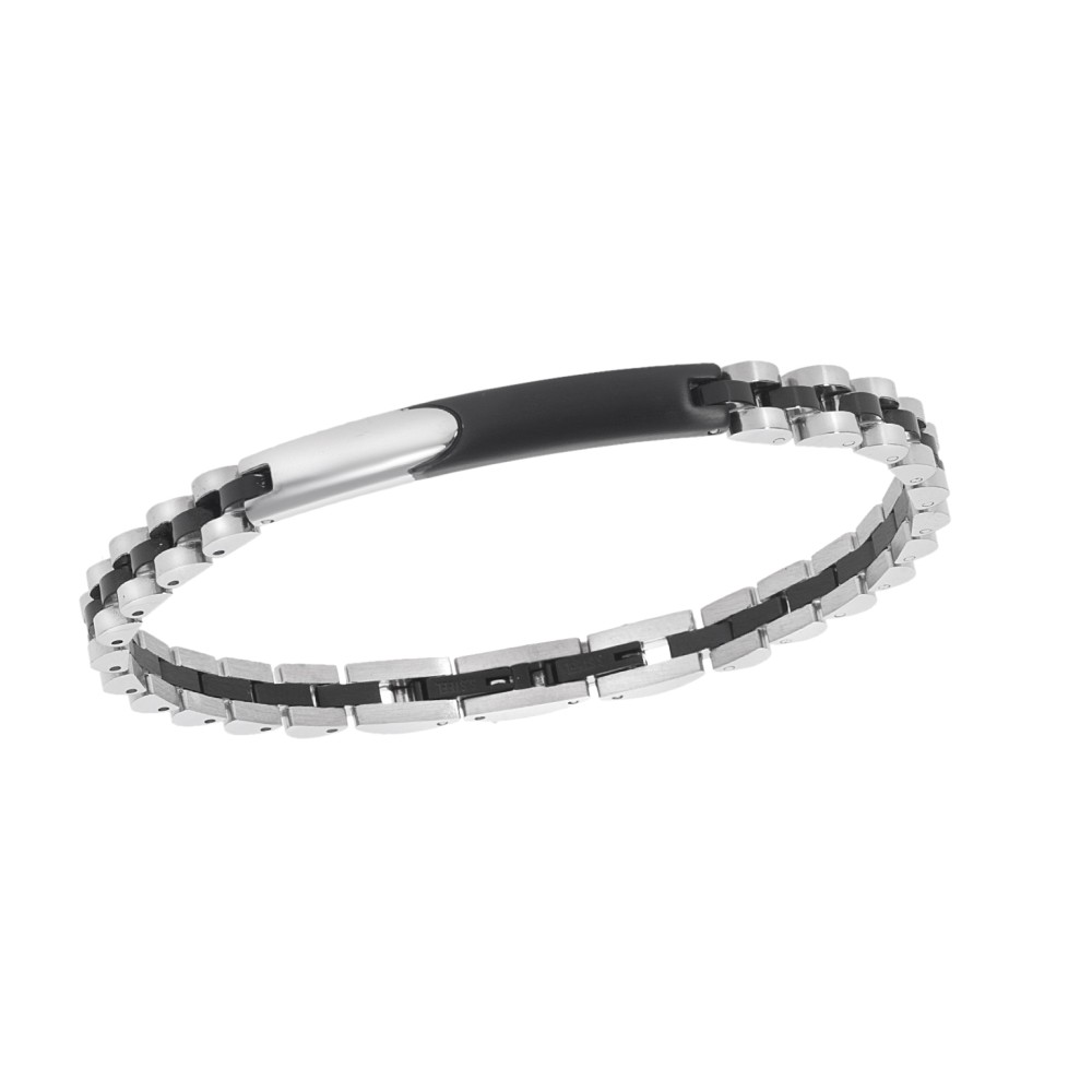 Βραχιόλι Senza Men's Black Stainless Steel - SSD5954SBK