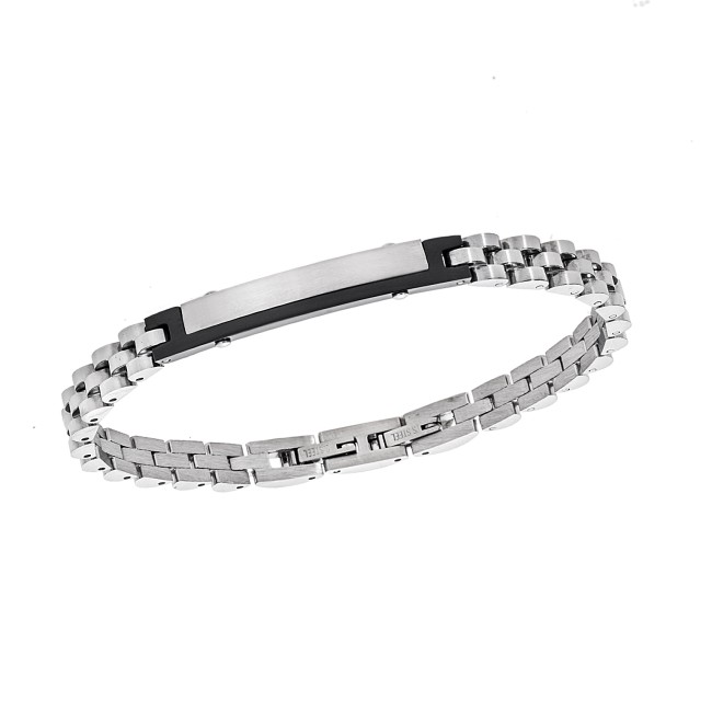 Βραχιόλι Senza Men's Black Stainless Steel - SSD5955SBK