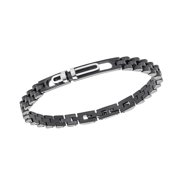 Βραχιόλι Senza Men's Black Stainless Steel - SSD5956BK