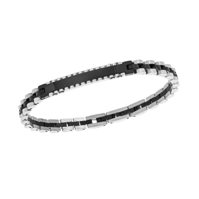 Βραχιόλι Senza Men's Black Stainless Steel - SSD5960SBK