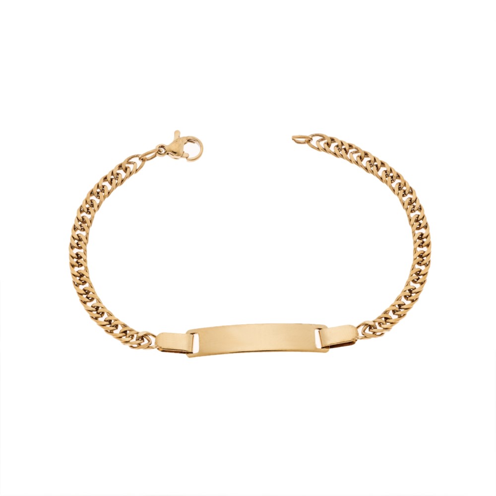 Βραχιόλι Senza Stainless Steel Gold Plated , ταυτότητα - SSD5986GD