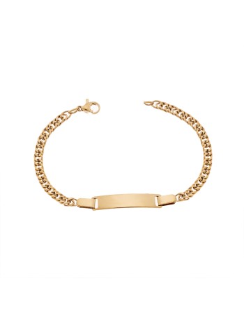 Βραχιόλι Senza Stainless Steel Gold Plated , ταυτότητα - SSD5986GD