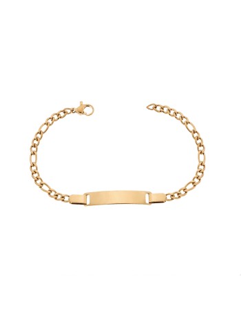 Βραχιόλι Senza Stainless Steel Gold Plated , ταυτότητα - SSD5987GD