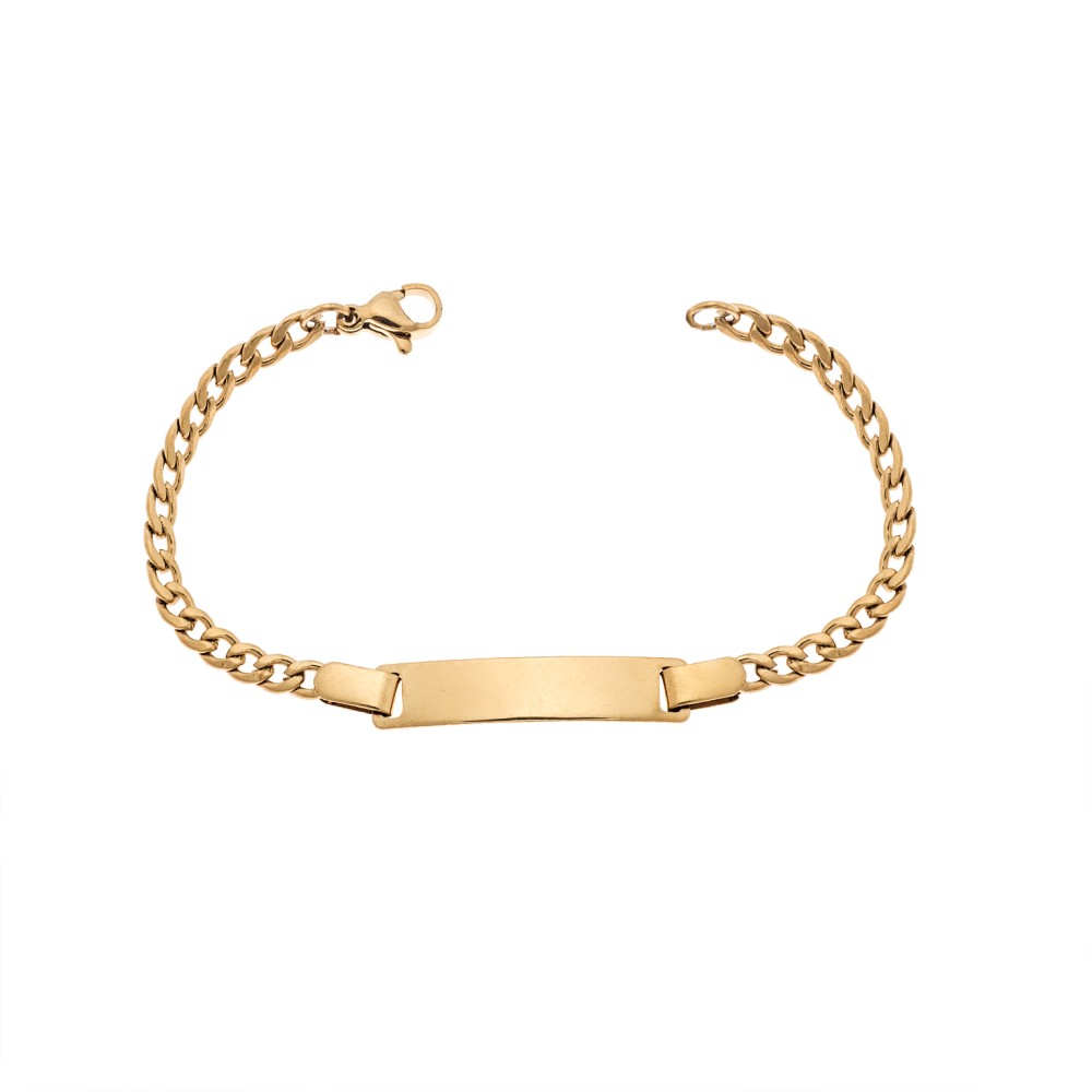 Βραχιόλι Senza Stainless Steel Gold Plated , ταυτότητα - SSD5989GD