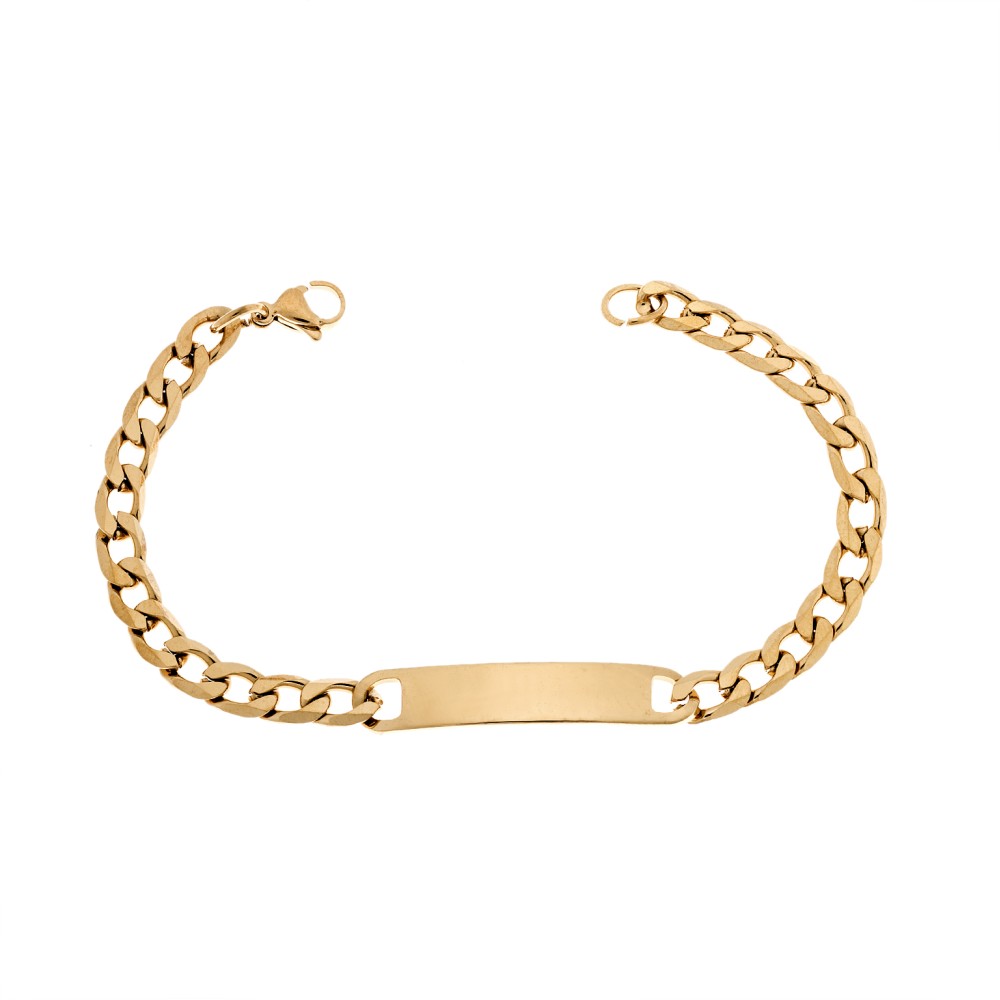 Βραχιόλι Senza Stainless Steel Gold Plated , ταυτότητα - SSD5992GD