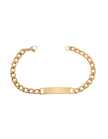 Βραχιόλι Senza Stainless Steel Gold Plated , ταυτότητα - SSD5992GD