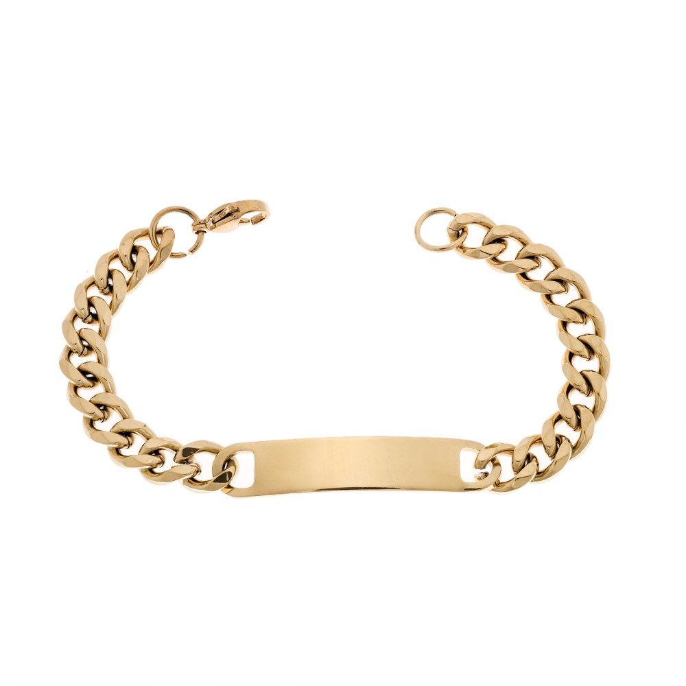 Βραχιόλι Senza Stainless Steel Gold Plated , ταυτότητα - SSD5993GD