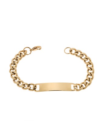 Βραχιόλι Senza Stainless Steel Gold Plated , ταυτότητα - SSD5993GD