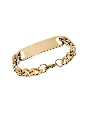 Βραχιόλι Senza Stainless Steel Gold Plated , ταυτότητα - SSD5995GD