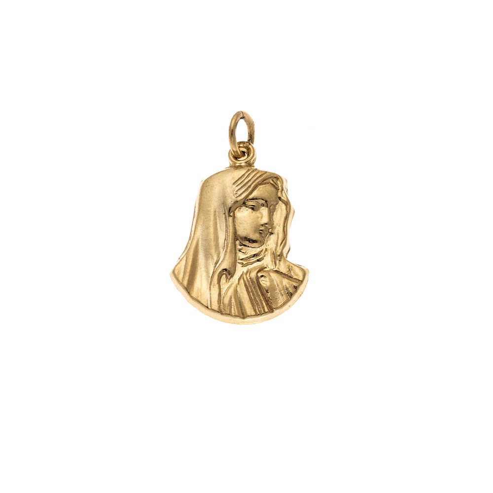 Μοτίφ SENZA κίτρινο επιχρυσωμένο ασήμι 925, Παναγίτσα - SSE0031-1MF