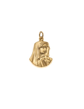 Μοτίφ SENZA κίτρινο επιχρυσωμένο ασήμι 925, Παναγίτσα - SSE0031-1MF