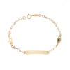 Βραχιόλι SENZA χρυσό 9Κ, ταυτότητα με κοριτσάκι και μάτι - SSE0055