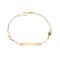 Βραχιόλι SENZA χρυσό 9Κ, ταυτότητα με κοριτσάκι και μάτι - SSE0055