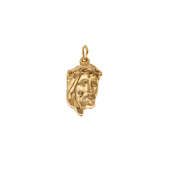 Μοτίφ SENZA κίτρινο επιχρυσωμένο ασήμι 925, Χριστός - SSE0090-1MF