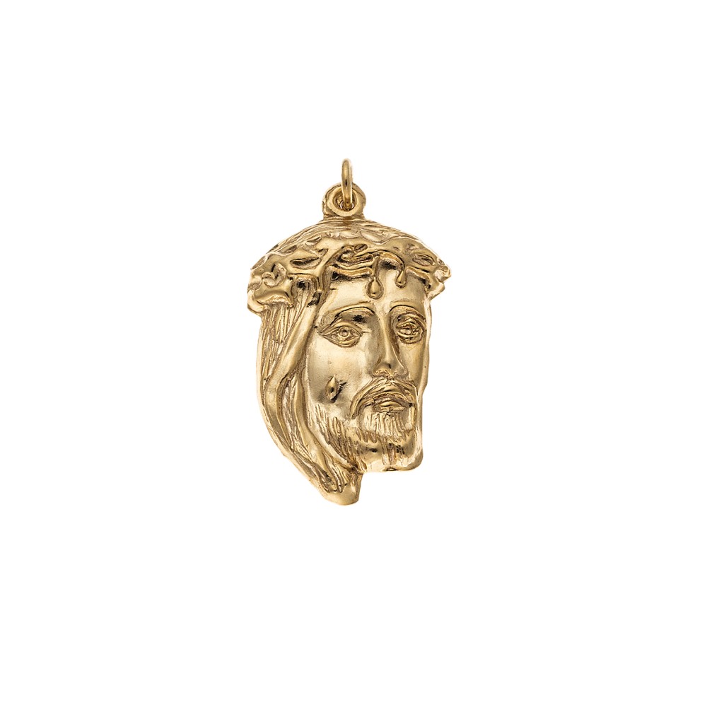 Μοτίφ SENZA κίτρινο επιχρυσωμένο ασήμι 925, Χριστός - SSE0090-3MF