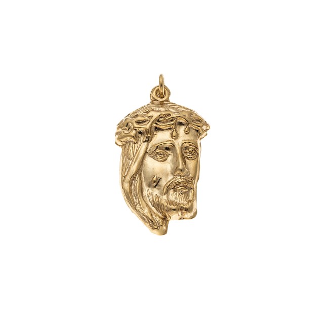 Μοτίφ SENZA κίτρινο επιχρυσωμένο ασήμι 925, Χριστός - SSE0090-3MF