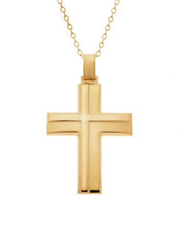 Μενταγιόν Senza ασήμι 925, σταυρός - SSE0102GD