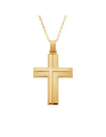 Μενταγιόν Senza ασήμι 925, σταυρός - SSE0102GD