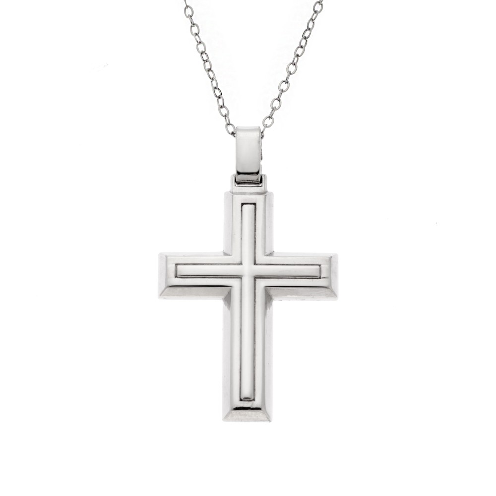 Μενταγιόν Senza ασήμι 925, σταυρός - SSE0103SR