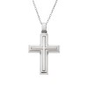 Μενταγιόν Senza ασήμι 925, σταυρός - SSE0103SR