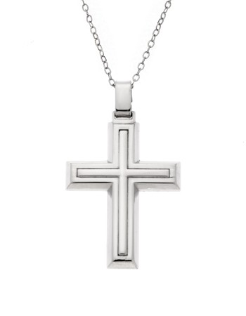 Μενταγιόν Senza ασήμι 925, σταυρός - SSE0103SR