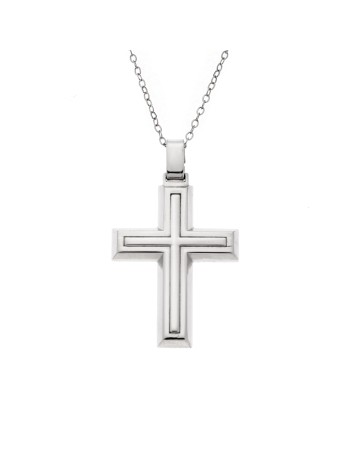Μενταγιόν Senza ασήμι 925, σταυρός - SSE0103SR
