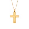 Μενταγιόν Senza επιχρυσωμένο ασήμι 925, σταυρός - SSE0104GD