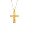 Μενταγιόν Senza επιχρυσωμένο ασήμι 925, σταυρός με τον Εσταυρωμένο - SSE0105GD