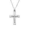 Μενταγιόν Senza ασήμι 925, σταυρός με τον Εσταυρωμένο - SSE0105SR