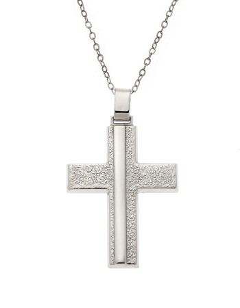 Μενταγιόν Senza ασήμι 925, σταυρός - SSE0109SR