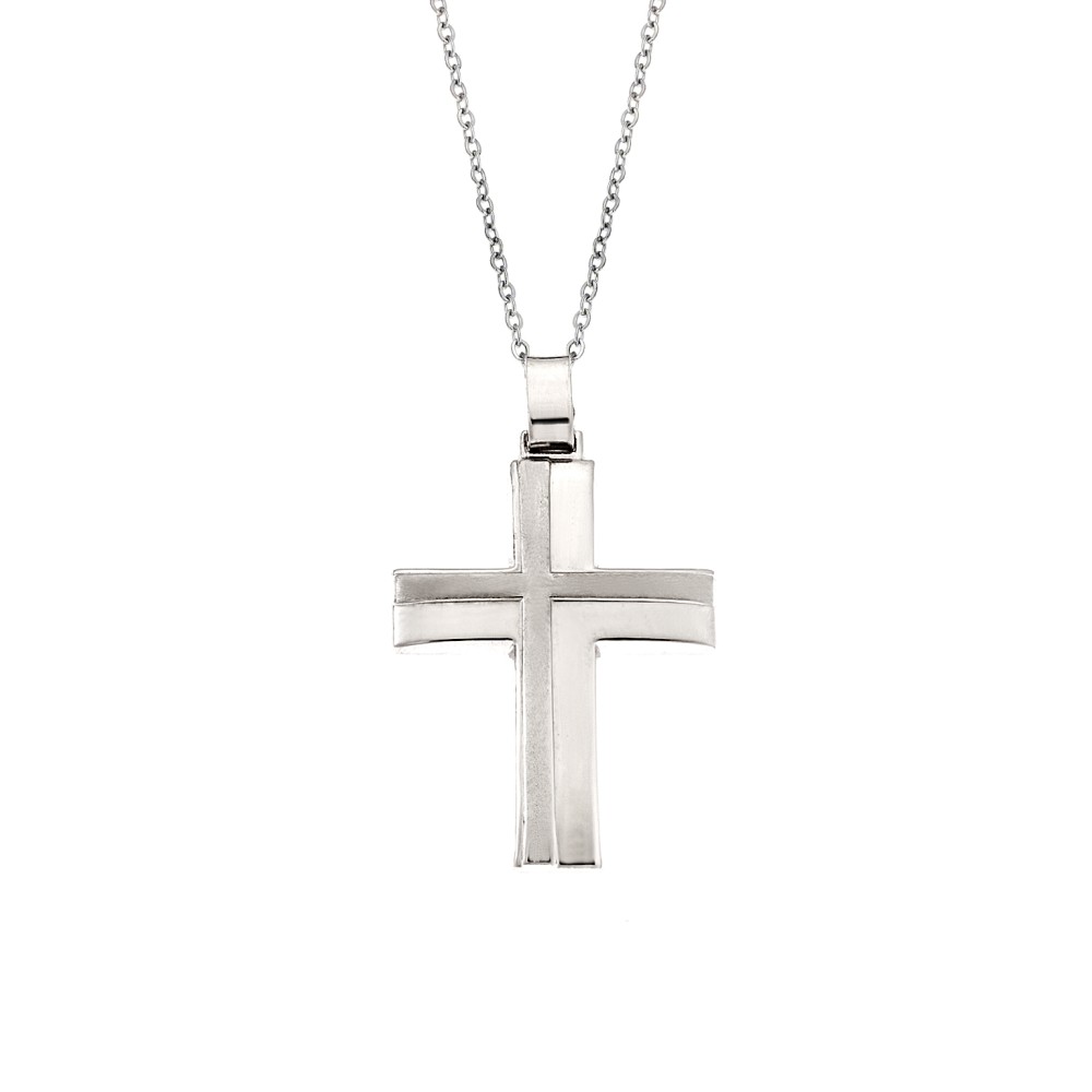 Μενταγιόν Senza ασήμι 925, σταυρός - SSE0110SR