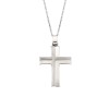 Μενταγιόν Senza ασήμι 925, σταυρός - SSE0110SR