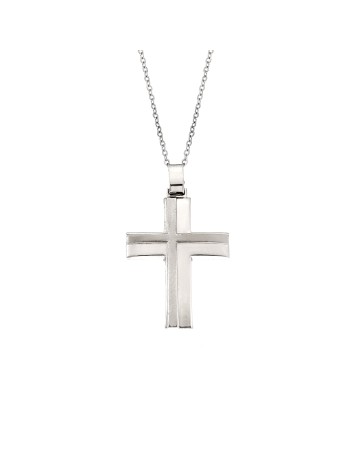 Μενταγιόν Senza ασήμι 925, σταυρός - SSE0110SR
