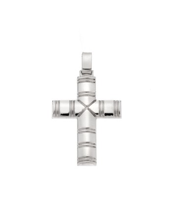 Μενταγιόν Senza ασήμι 925, σταυρός με σχέδιο - SSE0115SR