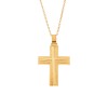 Μενταγιόν Senza επιχρυσωμένο ασήμι 925, σταυρός - SSE0124GD