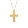 Μενταγιόν Senza επιχρυσωμένο ασήμι 925, σταυρός - SSE0125GD
