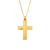 Μενταγιόν Senza επιχρυσωμένο ασήμι 925, σταυρός - SSE0126GD